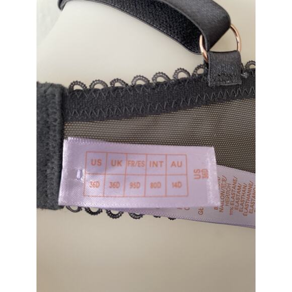 Savage x Fenty Bra Demi Cage Lace Living In the Clouds Lingerie - Picture 11 of 13